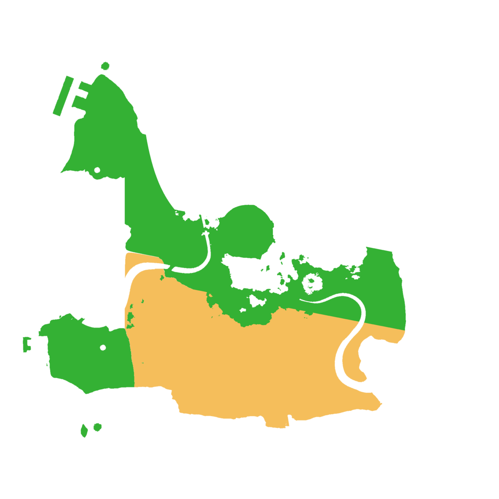 Biome Rust Map: Procedural Map, Size: 2500, Seed: 18767281