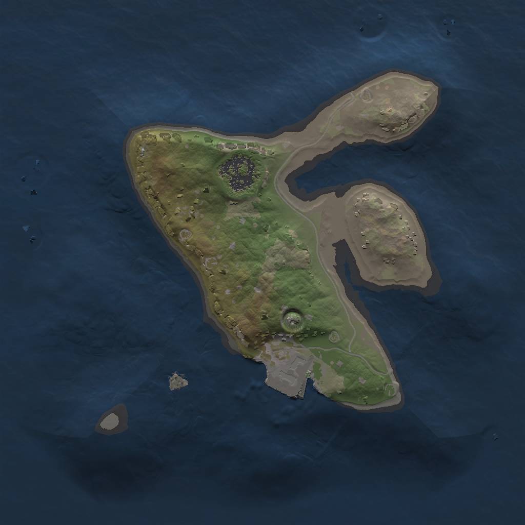 Rust Map: Procedural Map, Size: 1500, Seed: 632476033, 3 Monuments