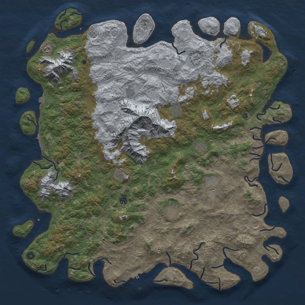Rust Map: Procedural Map, Size: 6000, Seed: 29347, 19 Monuments