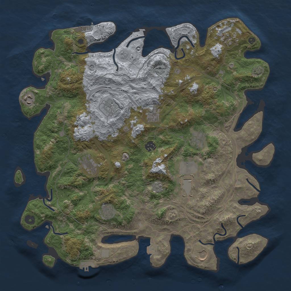 Rust Map: Procedural Map, Size: 4250, Seed: 3290086, 19 Monuments