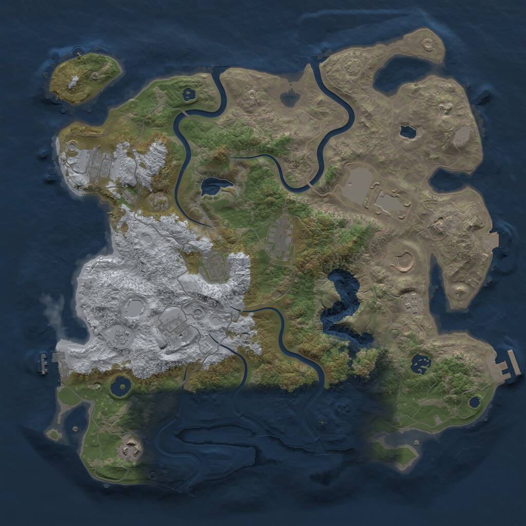Rust Map: Procedural Map, Size: 4000, Seed: 931459718, 15 Monuments