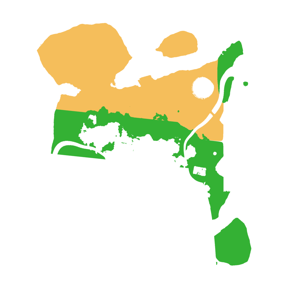 Biome Rust Map: Procedural Map, Size: 2500, Seed: 1274888924