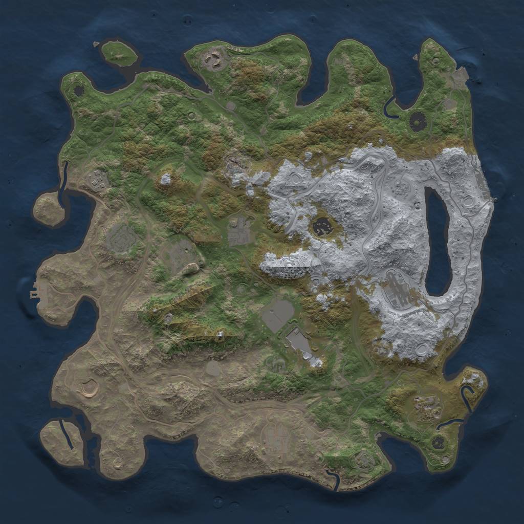 Rust Map: Procedural Map, Size: 4250, Seed: 1636536195, 19 Monuments
