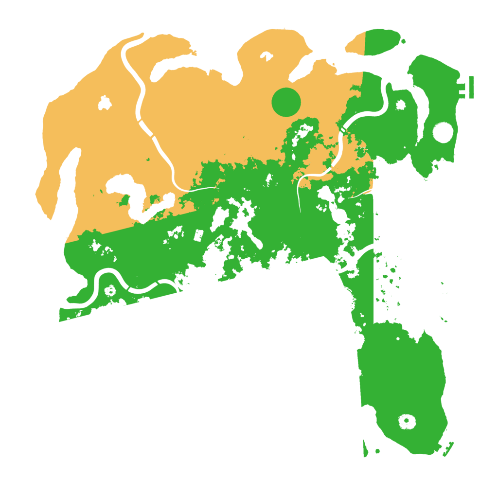 Biome Rust Map: Procedural Map, Size: 4500, Seed: 457239077