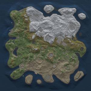 Thumbnail Rust Map: Procedural Map, Size: 3850, Seed: 96090931, 18 Monuments