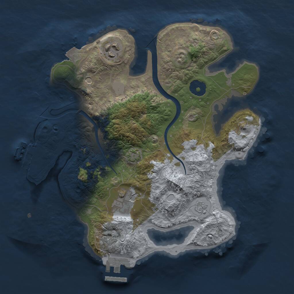 Rust Map: Procedural Map, Size: 2700, Seed: 13, 8 Monuments