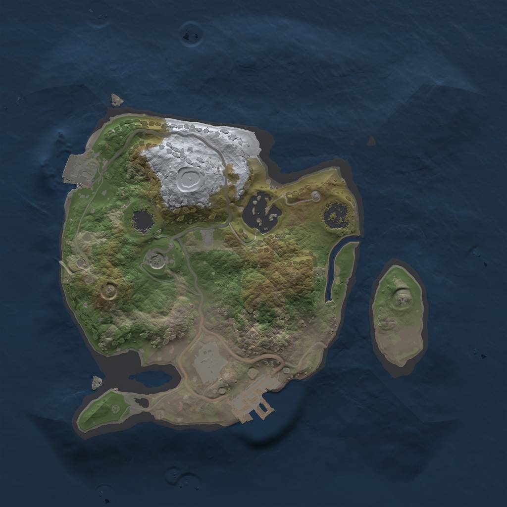 Rust Map: Procedural Map, Size: 2000, Seed: 79495009, 6 Monuments