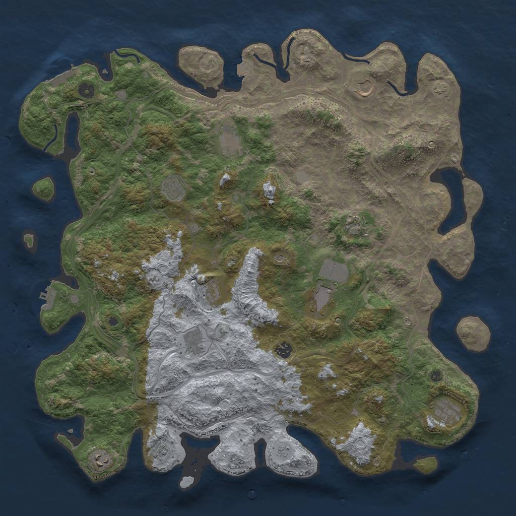 Rust Map: Procedural Map, Size: 4800, Seed: 1571616218, 19 Monuments