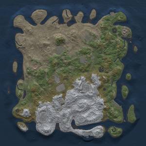 Thumbnail Rust Map: Procedural Map, Size: 4250, Seed: 1991152213, 18 Monuments