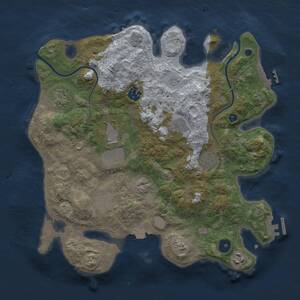 Thumbnail Rust Map: Procedural Map, Size: 3500, Seed: 1759968230, 14 Monuments