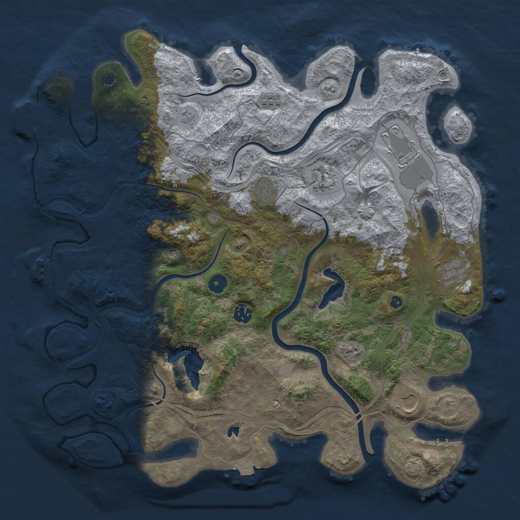 Rust Map: Procedural Map, Size: 4250, Seed: 3220, 13 Monuments