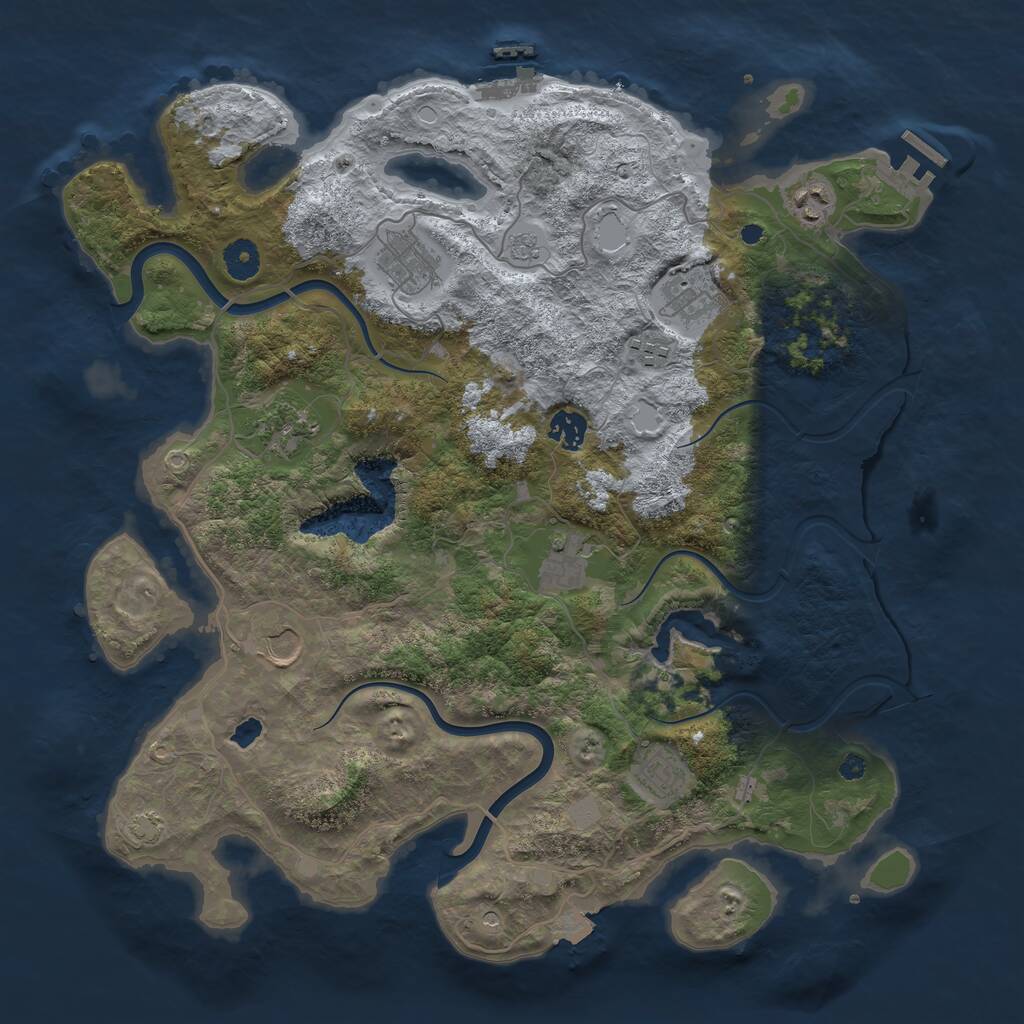 Rust Map: Procedural Map, Size: 4000, Seed: 2020820806, 15 Monuments