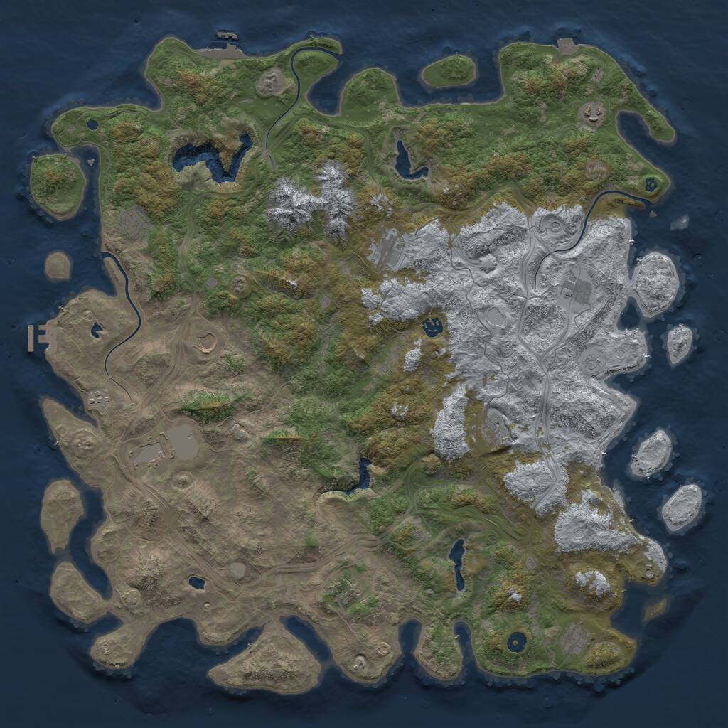 Rust Map: Procedural Map, Size: 5500, Seed: 1777, 17 Monuments