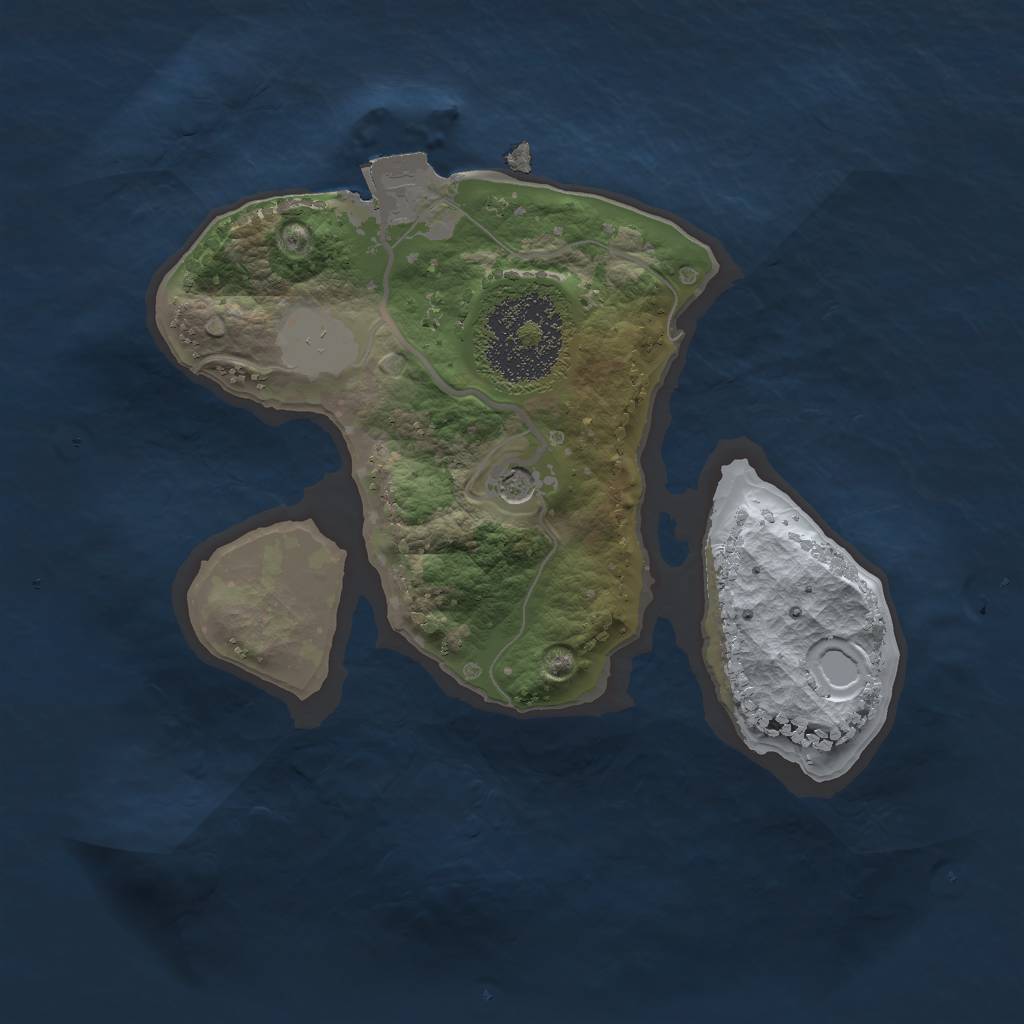 Rust Map: Procedural Map, Size: 1800, Seed: 10911, 4 Monuments