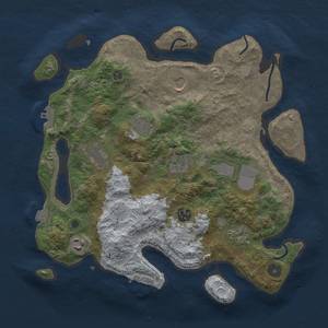 Thumbnail Rust Map: Procedural Map, Size: 3500, Seed: 1361935194, 15 Monuments