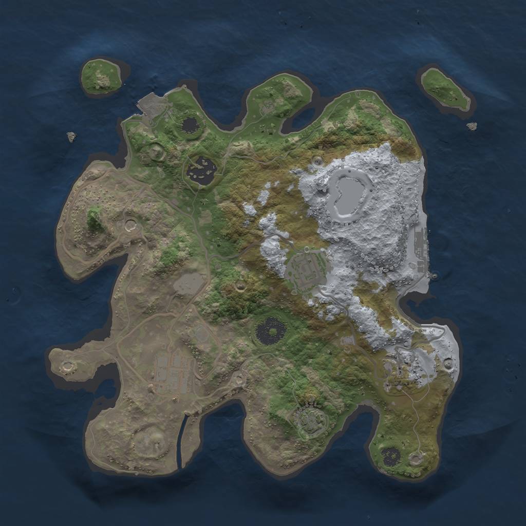 Rust Map: Procedural Map, Size: 2800, Seed: 1567854960, 10 Monuments