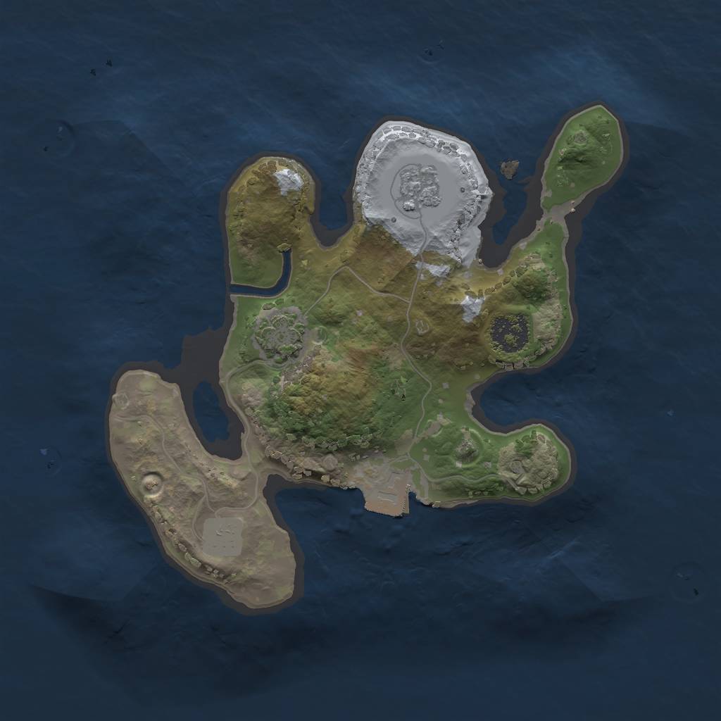 Rust Map: Procedural Map, Size: 1900, Seed: 1400, 5 Monuments