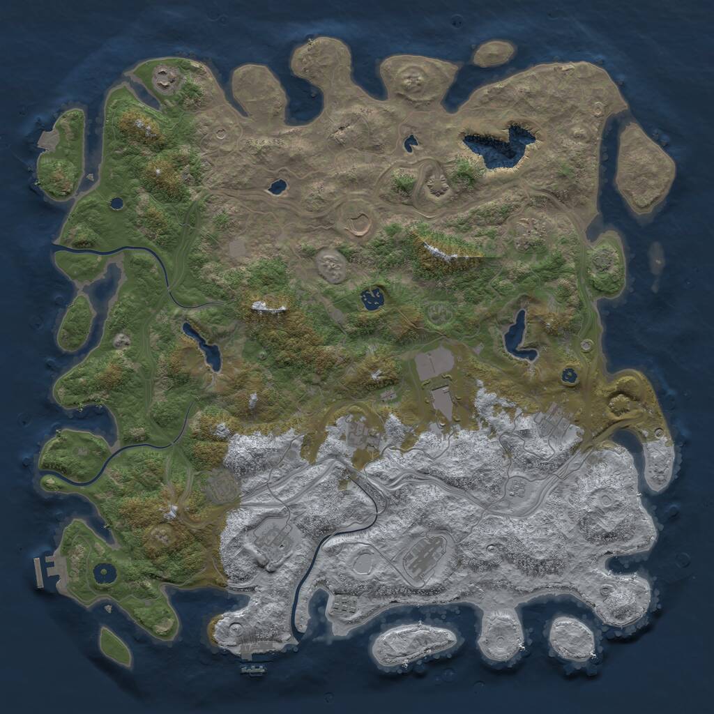 Rust Map: Procedural Map, Size: 4800, Seed: 761755492, 17 Monuments