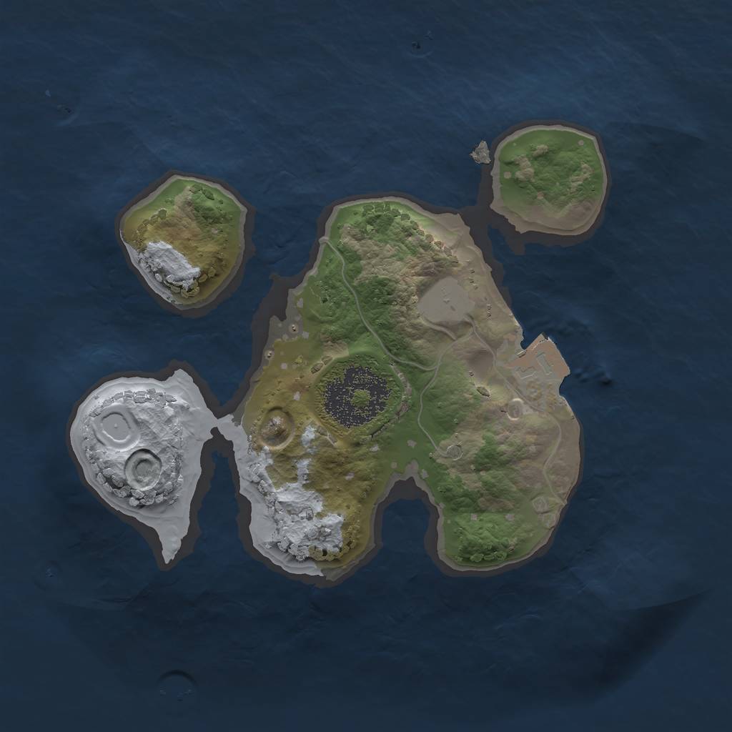 Rust Map: Procedural Map, Size: 1750, Seed: 1612831801, 3 Monuments