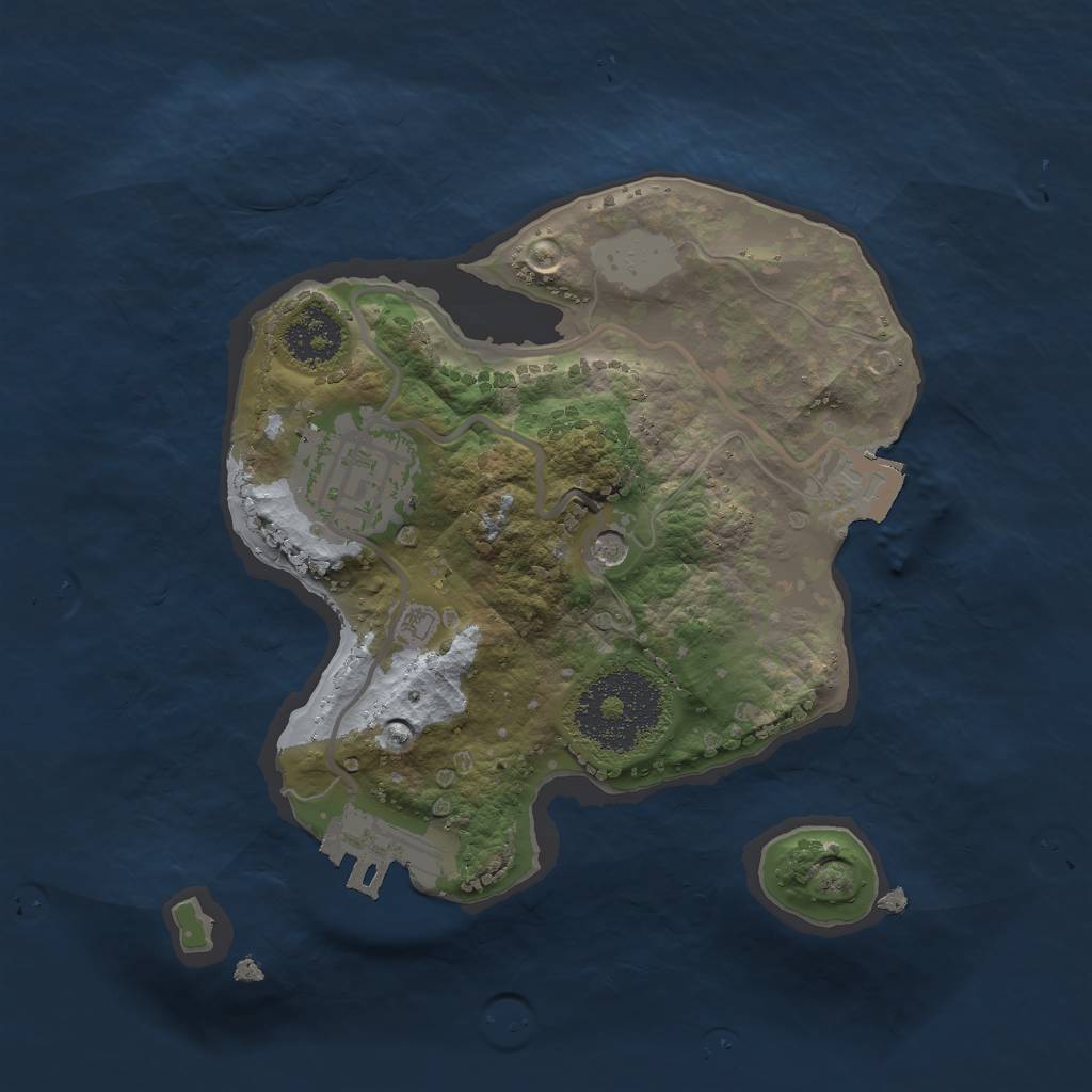 Rust Map: Procedural Map, Size: 2000, Seed: 446266112, 6 Monuments