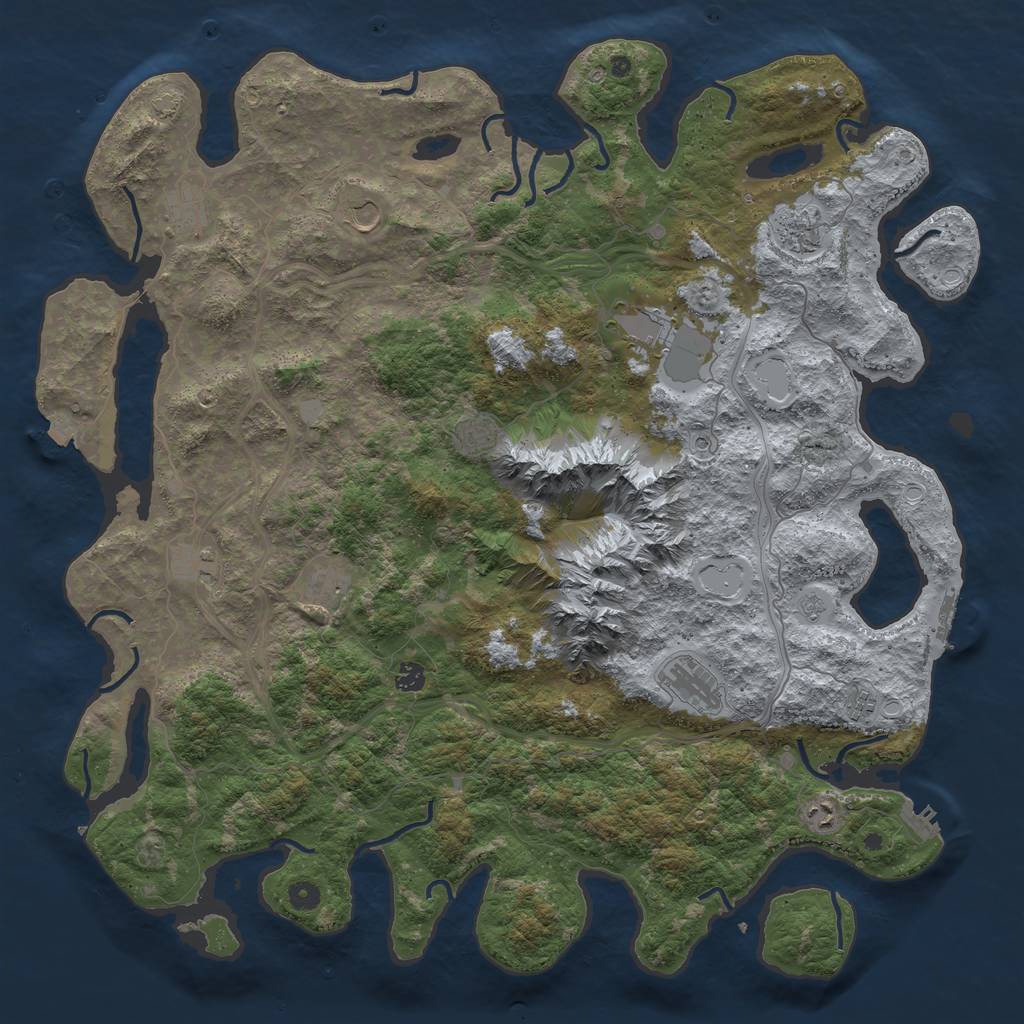 Rust Map: Procedural Map, Size: 5000, Seed: 29366562, 19 Monuments