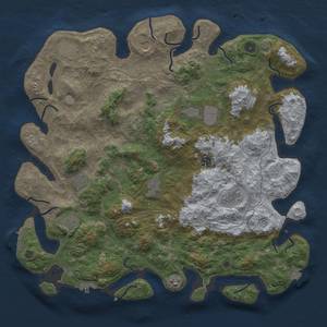 Thumbnail Rust Map: Procedural Map, Size: 4500, Seed: 1773133778, 19 Monuments