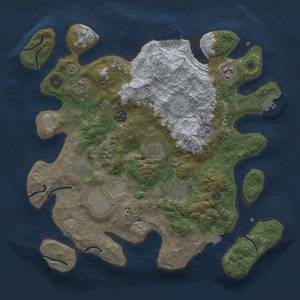 Thumbnail Rust Map: Procedural Map, Size: 3500, Seed: 1254881286, 16 Monuments