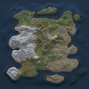 Thumbnail Rust Map: Procedural Map, Size: 3200, Seed: 553995677, 15 Monuments