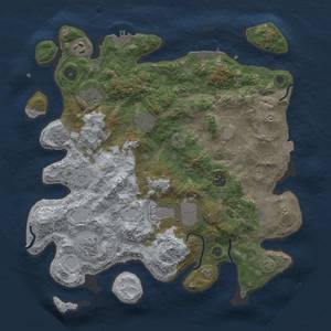 Thumbnail Rust Map: Procedural Map, Size: 3750, Seed: 8836353, 16 Monuments