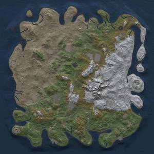 Thumbnail Rust Map: Procedural Map, Size: 5000, Seed: 1919328406, 19 Monuments