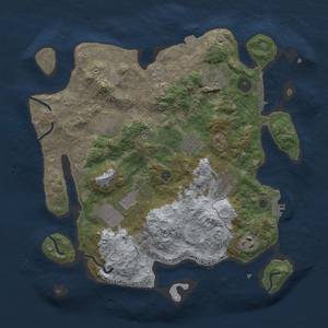 Thumbnail Rust Map: Procedural Map, Size: 3500, Seed: 131467622, 15 Monuments