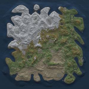 Thumbnail Rust Map: Procedural Map, Size: 4500, Seed: 56421863, 19 Monuments