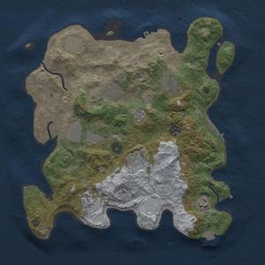 Thumbnail Rust Map: Procedural Map, Size: 3500, Seed: 186354958, 17 Monuments