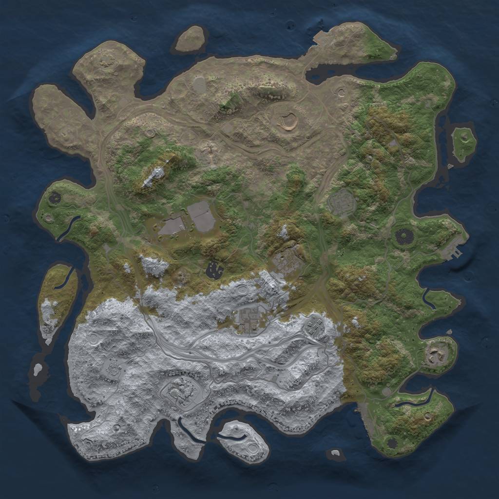 Rust Map: Procedural Map, Size: 4250, Seed: 2401, 17 Monuments