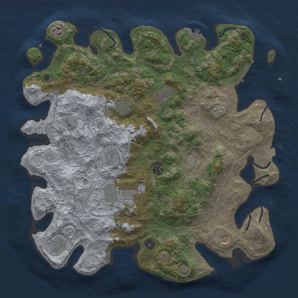 Rust Map: Procedural Map, Size: 4250, Seed: 20230907, 18 Monuments