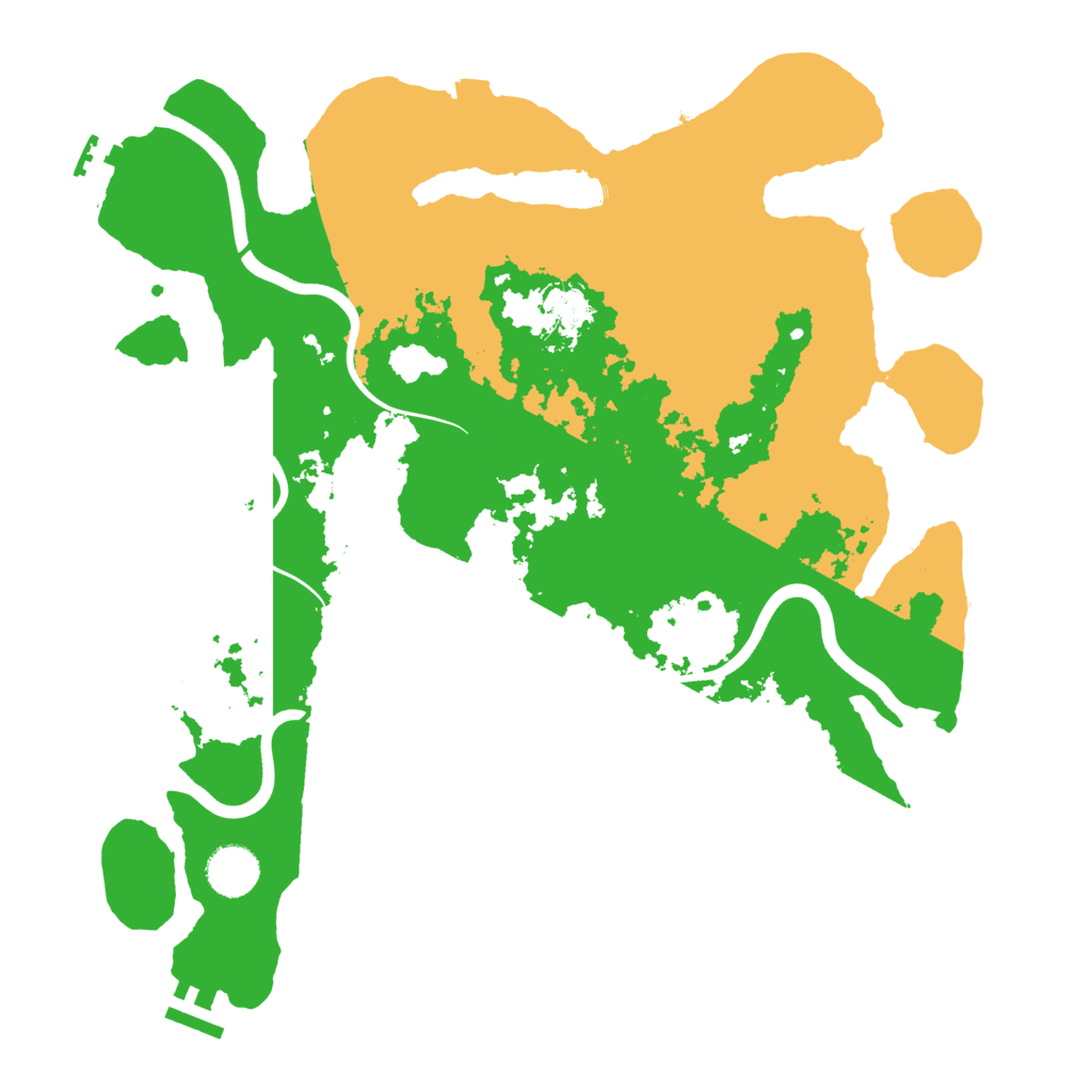 Biome Rust Map: Procedural Map, Size: 3700, Seed: 1232