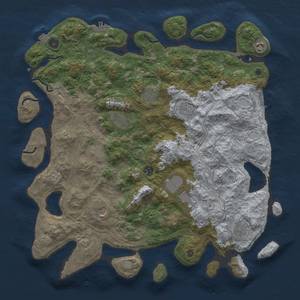 Thumbnail Rust Map: Procedural Map, Size: 4500, Seed: 1741149328, 18 Monuments