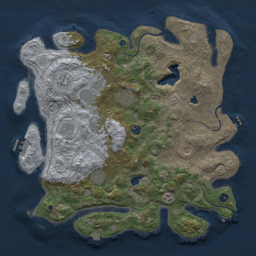 Rust Map: Procedural Map, Size: 4250, Seed: 54353465, 15 Monuments