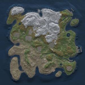 Thumbnail Rust Map: Procedural Map, Size: 3500, Seed: 1658227955, 13 Monuments