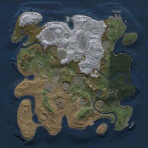 Thumbnail Rust Map: Procedural Map, Size: 3500, Seed: 1658227955, 18 Monuments