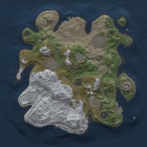 Thumbnail Rust Map: Procedural Map, Size: 3000, Seed: 1833597796, 14 Monuments