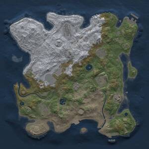 Thumbnail Rust Map: Procedural Map, Size: 3500, Seed: 2086411691, 14 Monuments