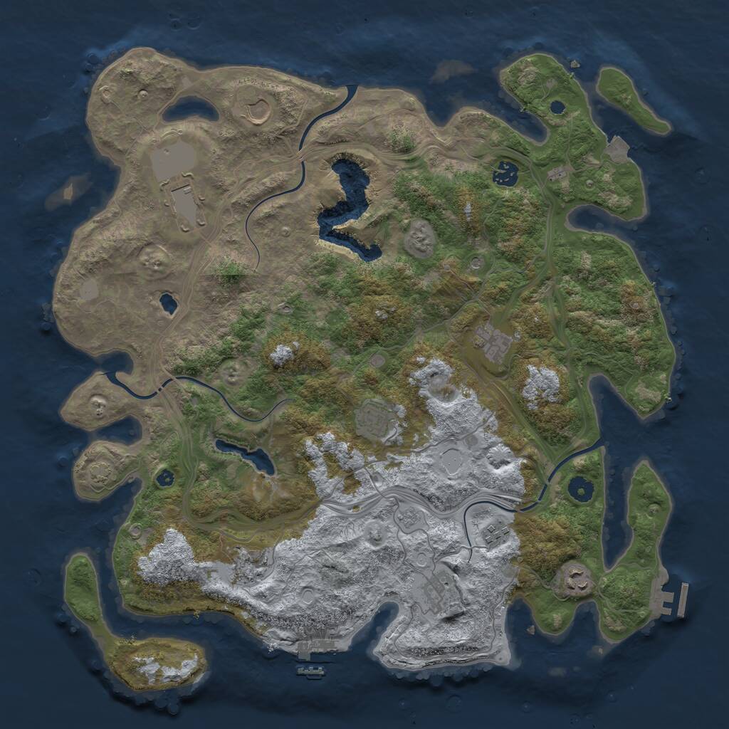 Rust Map: Procedural Map, Size: 4300, Seed: 98029414, 15 Monuments