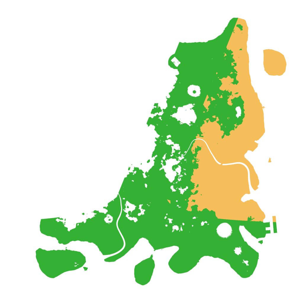 Biome Rust Map: Procedural Map, Size: 3600, Seed: 10709