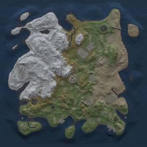 Thumbnail Rust Map: Procedural Map, Size: 3600, Seed: 10709, 16 Monuments