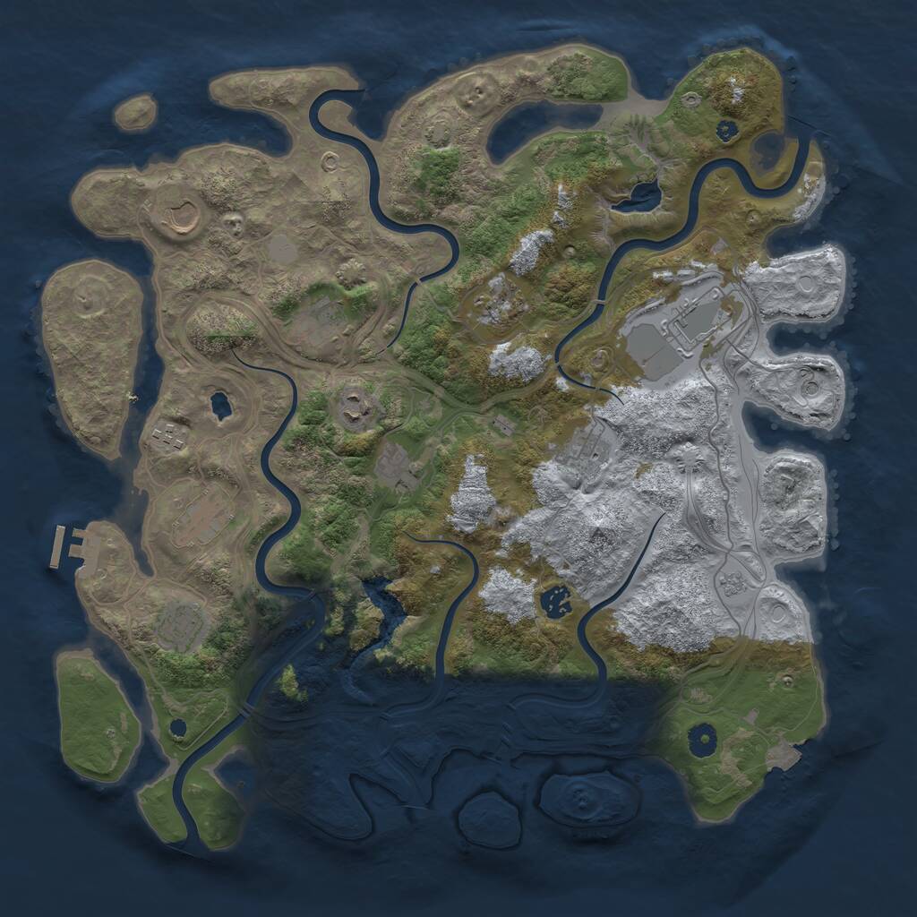 Rust Map: Procedural Map, Size: 4300, Seed: 98, 16 Monuments