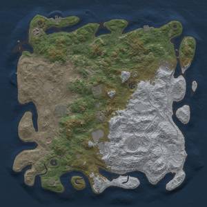 Thumbnail Rust Map: Procedural Map, Size: 4500, Seed: 1360372441, 18 Monuments