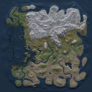 Thumbnail Rust Map: Procedural Map, Size: 5000, Seed: 51581841, 16 Monuments