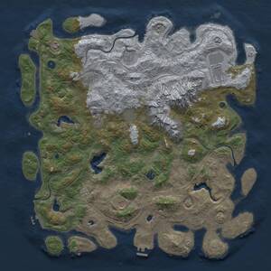 Thumbnail Rust Map: Procedural Map, Size: 5000, Seed: 51581841, 15 Monuments