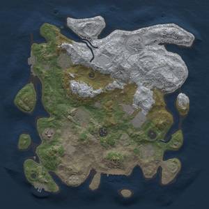 Thumbnail Rust Map: Procedural Map, Size: 3500, Seed: 430528845, 16 Monuments